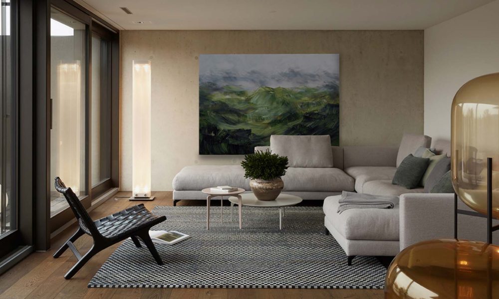 Wohnung E Wohnzimmer